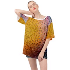 Rain Water Raindrops Droplets Oversized Chiffon Top