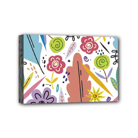Summer Flowers Spring Background Mini Canvas 6  X 4  (stretched)