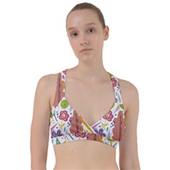 Summer Flowers Spring Background Sweetheart Sports Bra