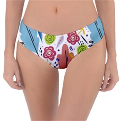 Summer Flowers Spring Background Reversible Classic Bikini Bottoms