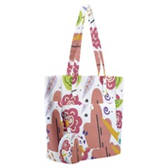 Summer Flowers Spring Background Everyday Shoulder Bag with Pouch Bag