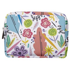 Summer Flowers Spring Background Make Up Pouch (Medium)