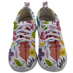 Summer Flowers Spring Background Mens Athletic Shoes