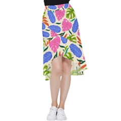 Tropical Sheets Summer Beach Frill Hi Low Chiffon Skirt