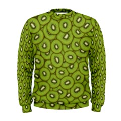 Kiwi Fruit Pattern Green Background Men s Sweatshirt