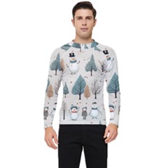 Snowman Snow Christmas Men s Long Sleeve Rash Guard