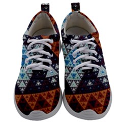 Fractal Triangle Geometric Abstract Pattern Mens Athletic Shoes by Cemarart