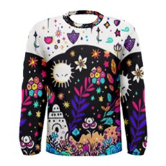 Rainbow Fun Cute Minimal Doodle Men s Long Sleeve T-shirt