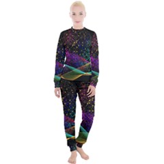 Particles Waves Line Multicoloured Women s Lounge Set