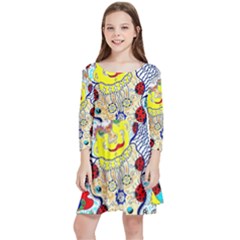 Supersonic Ladybug Angel Power Kids  Quarter Sleeve Skater Dress