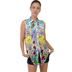 Supersonic Ladybug Angel Power Sleeveless Chiffon Button Shirt