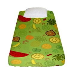 Art Fruits Pattern Fitted Sheet (single Size)