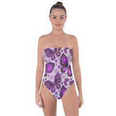 Butterflies Butterfly Insect Animal Nature Tie Back One Piece Swimsuit