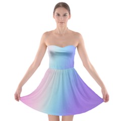 Pastel Rainbow, Color Strapless Bra Top Dress by kyorashop23