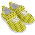 Fern Pattern 2 Yellow Kids  Velcro Strap Shoes View3