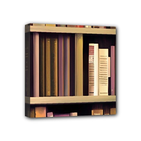 Books Bookshelves Office Fantasy Background Artwork Book Cover Apothecary Book Nook Literature Libra Mini Canvas 4  X 4  (stretched)