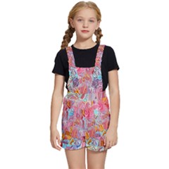 Marbling Art Kids  Short Overalls