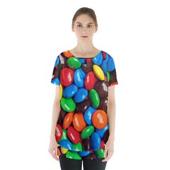 Colorful Candy Background, Close-up Skirt Hem Sports Top