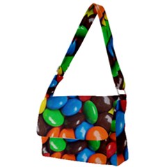 Colorful Candy Background, Close-up Full Print Messenger Bag (s)