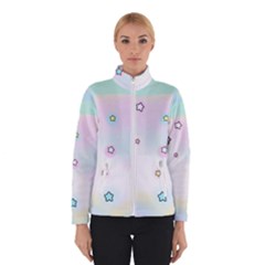 Stars, Cute, Pastel, Pattern Women s Bomber Jacket