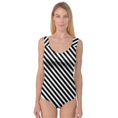 Stripes Monochrome Pattern Princess Tank Leotard 