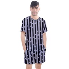 Texture, Stripes, Pattern Men s Mesh T-shirt And Shorts Set