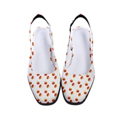 Kawaii Pumpkin Patt White Women s Classic Slingback Heels