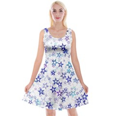 Christmas Stars Background Reversible Velvet Sleeveless Dress