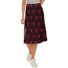 Dark Dominion Print Midi Panel Skirt by dflcprintsclothing