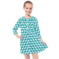 Background Pattern Colored Kids  Quarter Sleeve Shirt Dress