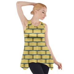 Pattern Wallpaper Side Drop Tank Tunic