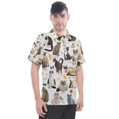 Cats, All, Collage, Cat Men s Polo T-shirt