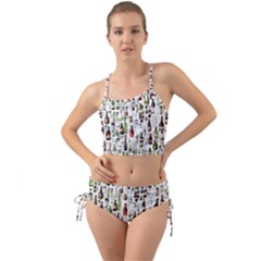 Bottle Chic Print Patterns Mini Tank Bikini Set