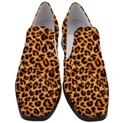 Giraffe Texture, Close-up, Giraffe Skin Texture Women Slip On Heel Loafers