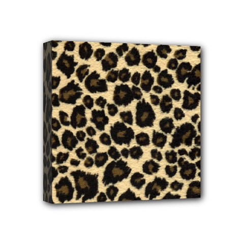 Jaguar Skin Texture, Jaguar Wool Texture, Yellow Mini Canvas 4  X 4  (stretched)