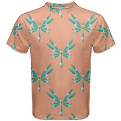 Turquoise Dragonfly Insect Paper Men s Cotton T-shirt