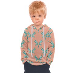 Turquoise Dragonfly Insect Paper Kids  Overhead Hoodie