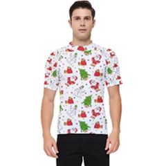 Christmas Pattern  Trees Santa Men s Short Sleeve Rash Guard