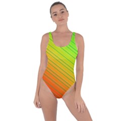 Orange Green Gradient Hunter Bring Sexy Back Swimsuit