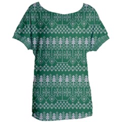 Christmas Knit Digital Women s Oversized T-shirt