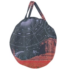 Astrology Surreal Surrealism Trippy Visual Art Giant Round Zipper Tote