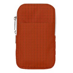 Orange Lego Texture Macro, Orange Dots Background Waist Pouch (small)