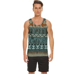 Holmes Christmas Jumper On Blueish Acrylic Men s Wide Collar Tank Top