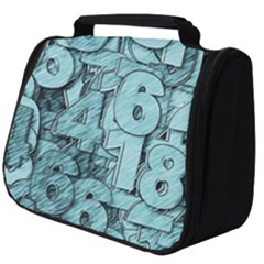 Blue Digits Background, Artwork, Numbers Full Print Travel Pouch (big)