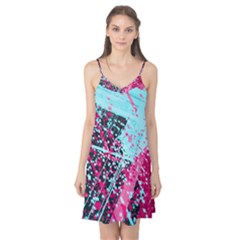 Colorful Splashes Grunge, Abstract Art Camis Nightgown 