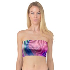 Swirl Twirl Design Pattern Purple Bandeau Top