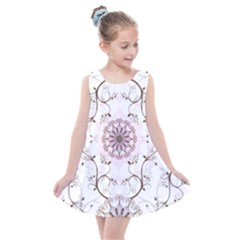 Floral Flora Flower Seamless Pattern Kids  Summer Dress