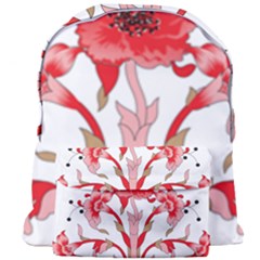 A Design Of A Red Flower On A White Background Giant Full Print Backpack