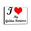 I Love Golden Retriever Mini Canvas 7  x 5  (Stretched) View1