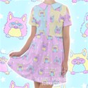 Pastel Cteatures Short Sleeve Shoulder Cut Out Dress  View1